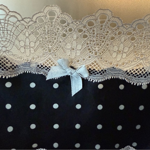 5 for $25!! Victoria’s Secret Polka Dot Romper Lingerie Satin Teddy Pajamas - Picture 5 of 7